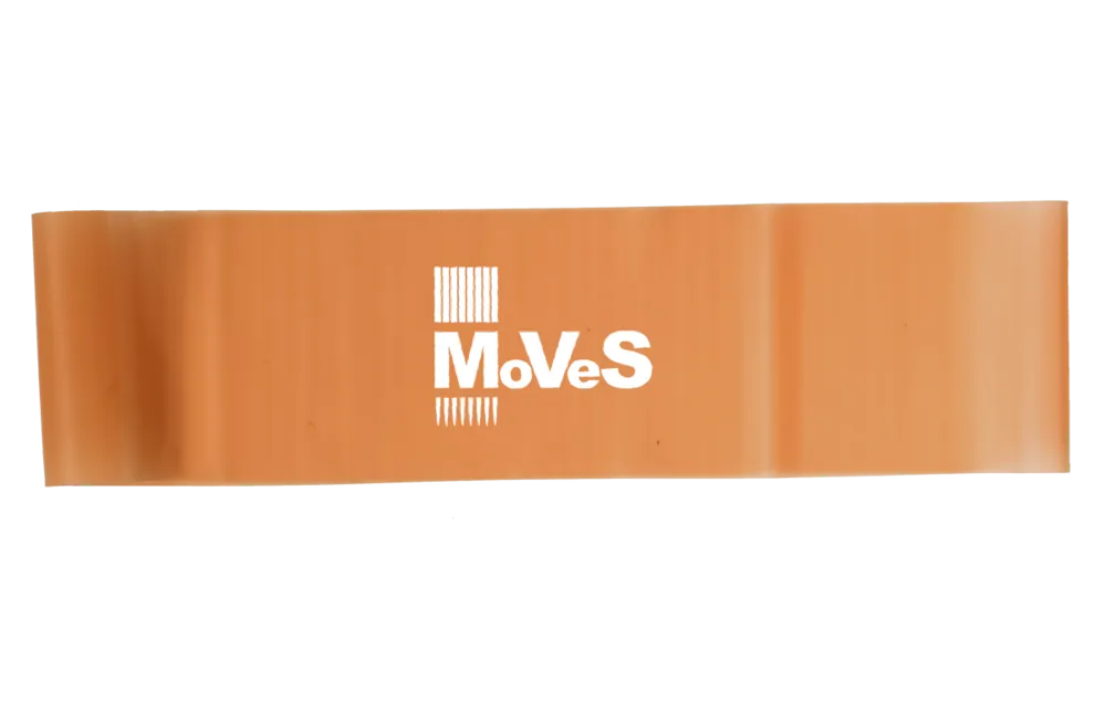 moves_wide_loop Elastinė juosta kilpa MVS – gelsva (ypač silpna) 7,5cm x 30cm (padidinto pločio)