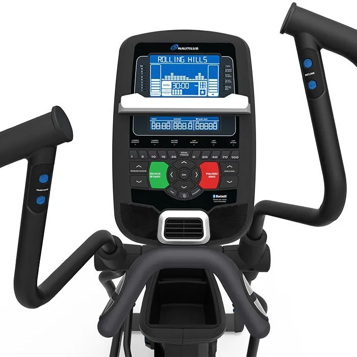 nautilus-elliptical-e628-features-console Elipsinis treniruoklis Nautilus E628 (Light Commercial)