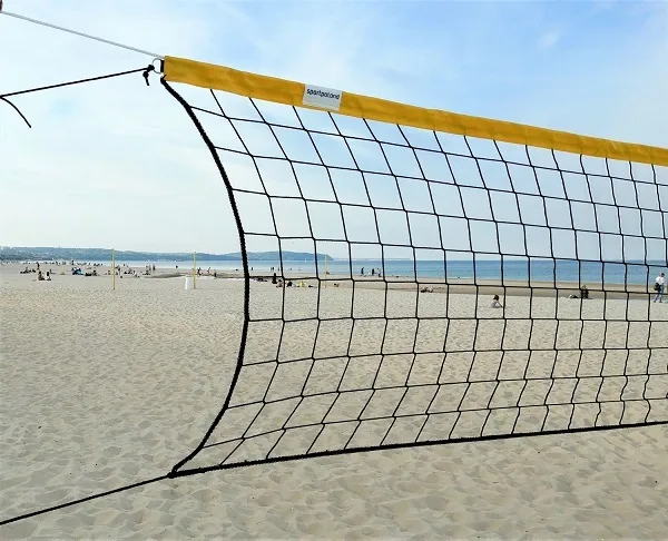 Paplūdimio teniso tinklas PE3mm 8,5x1m (įtempimo trosas)