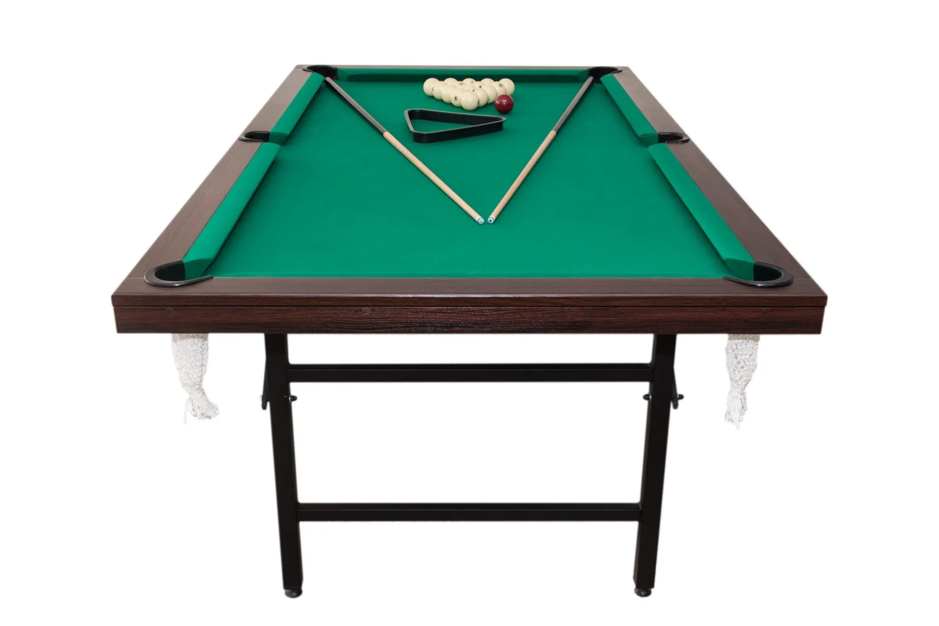 pulo_biliardo_stalas_folden_billiard_pool_table_2 Rusiško biliardo stalas Folden 5' pėdų (190x110cm) žalias audinys, su komplektacija