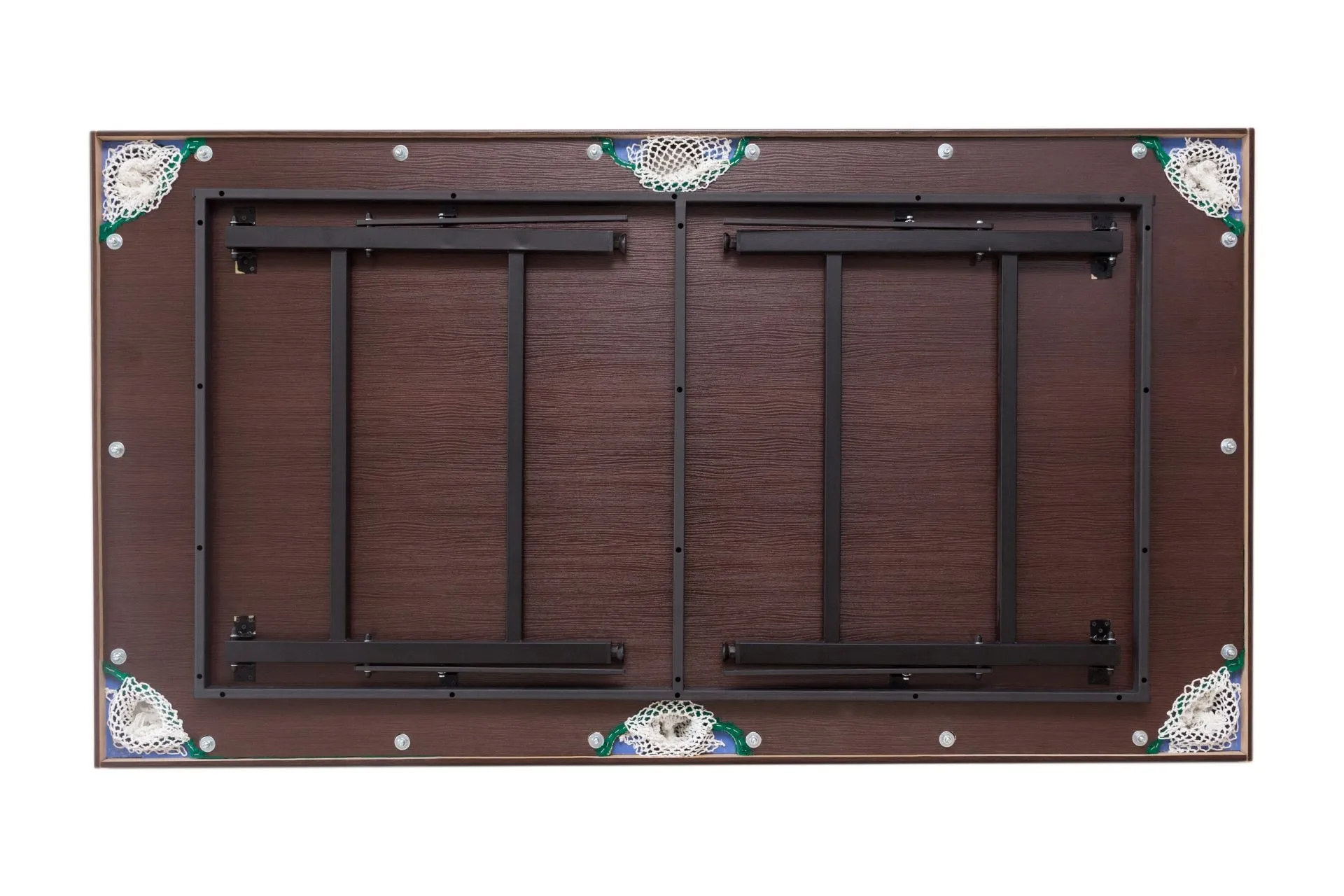 Rusiško biliardo stalas Folden 7' pėdų (230x130cm) žalias audinys, su komplektacija