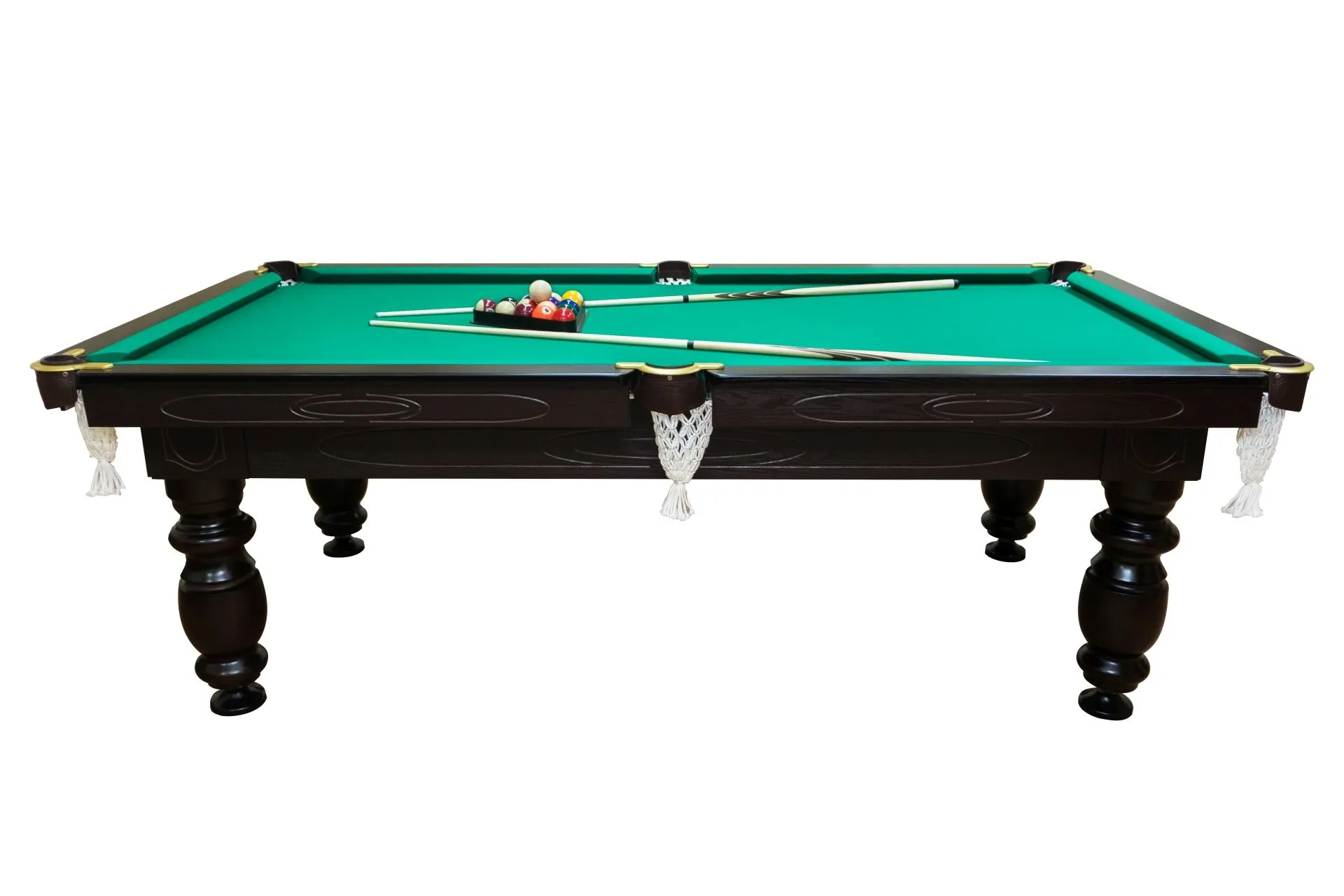 pulo_stalas_elegant_pool_table_1_1_2 Pulo stalas Elegant 8' pėdų (245x145cm) žalias audinys, su komplektacija