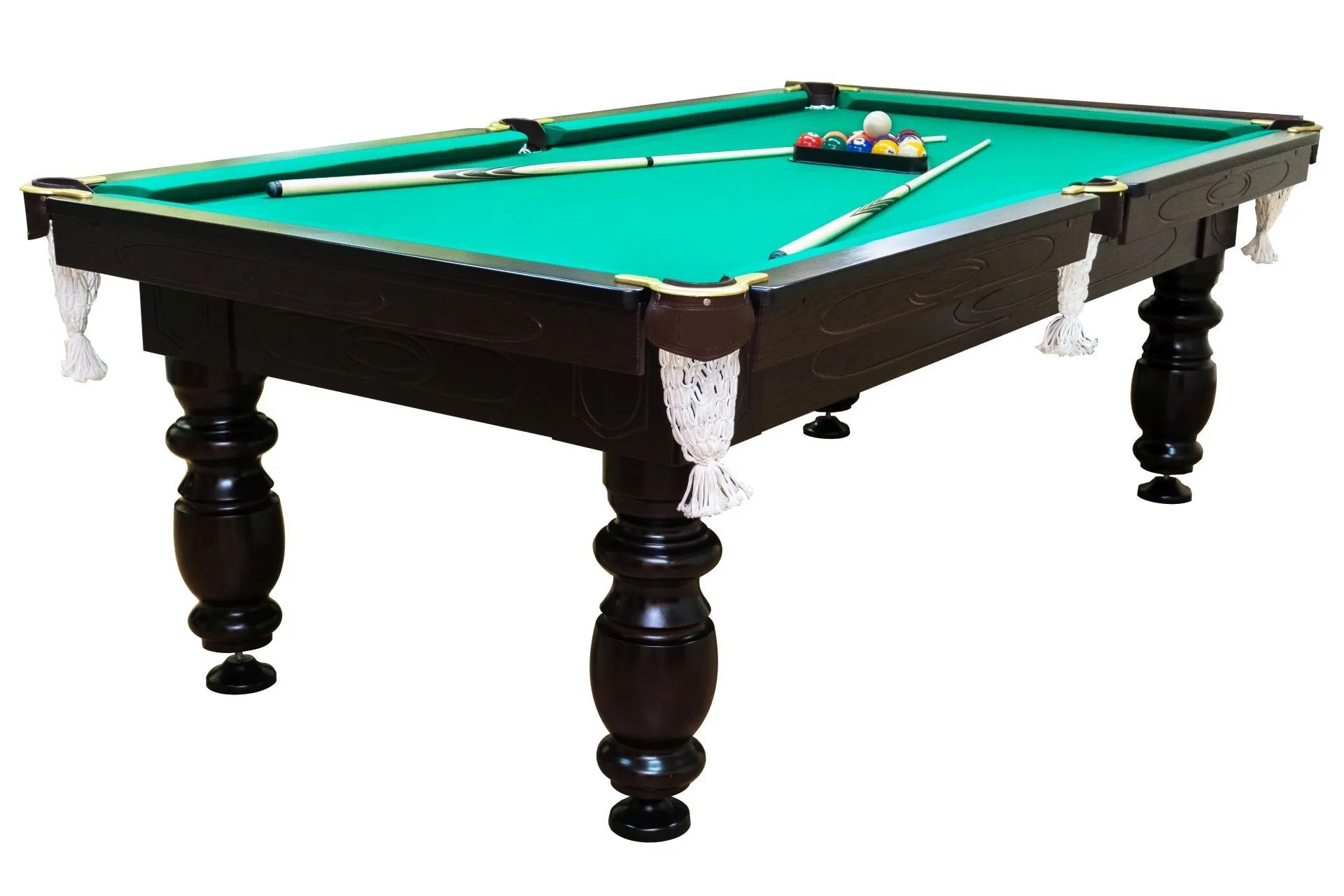 pulo_stalas_elegant_pool_table_2_1_2 Pulo stalas Elegant 8' pėdų (245x145cm) žalias audinys, su komplektacija