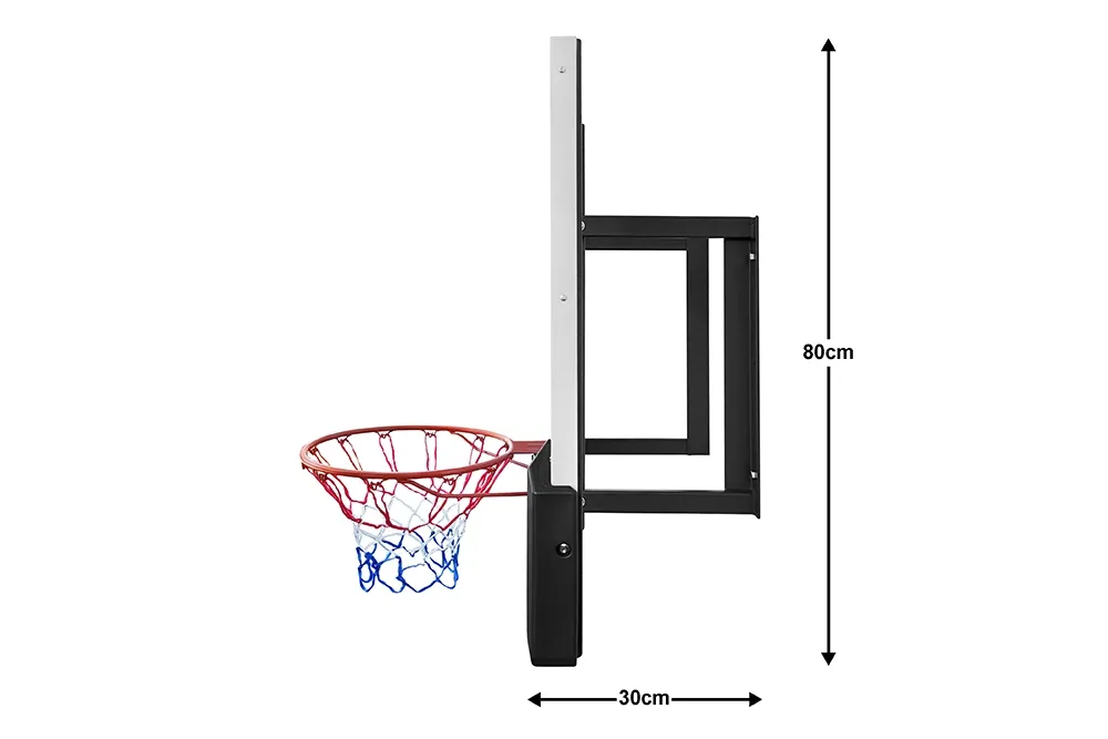 Krepšinio lenta Bilaro Omaha Class 136x80cm, 8mm grūdintas stiklas, su lanku ir tinkleliu