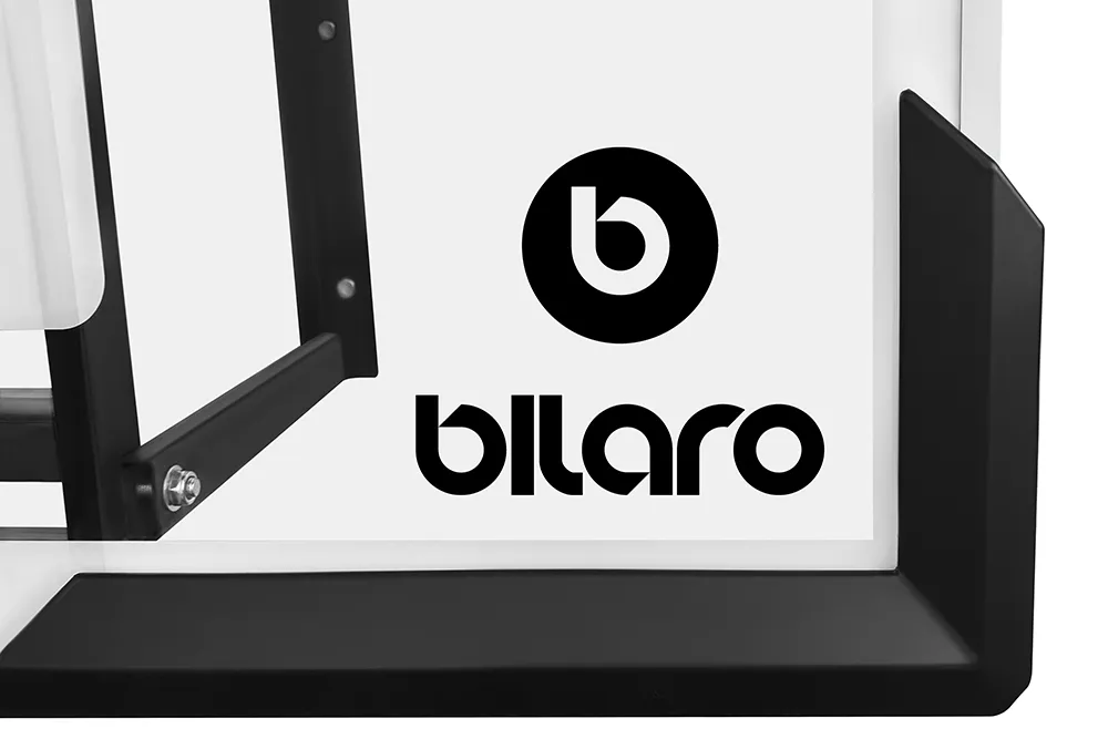 Krepšinio lenta Bilaro Omaha Class 136x80cm, 8mm grūdintas stiklas, su lanku ir tinkleliu