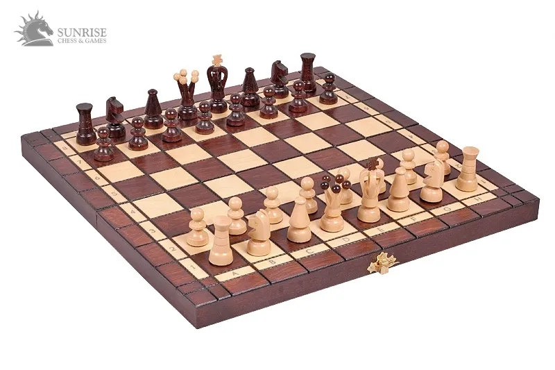 Šachmatai ir šaškės Small 350x175x45mm, karalius 60mm