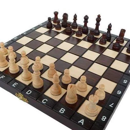 sachmatu_ir_nartu_rinkinys Šaškės, šachmatai, nardai (komplektas) 265x133x20mm, karalius 48mm