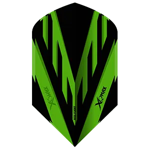Smiginio strėlyčių sparneliai XQ Max Slim S PVC Flights Black/Green 3vnt