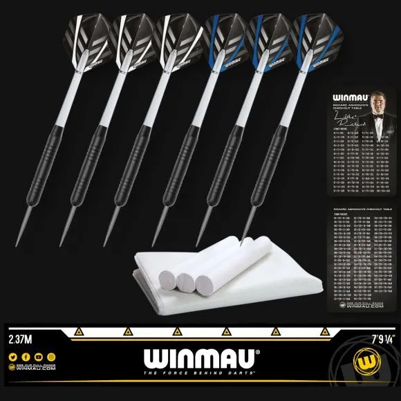 Smiginio taikinio rinkinys namelis Winmau Black Ash Profesional Dart set