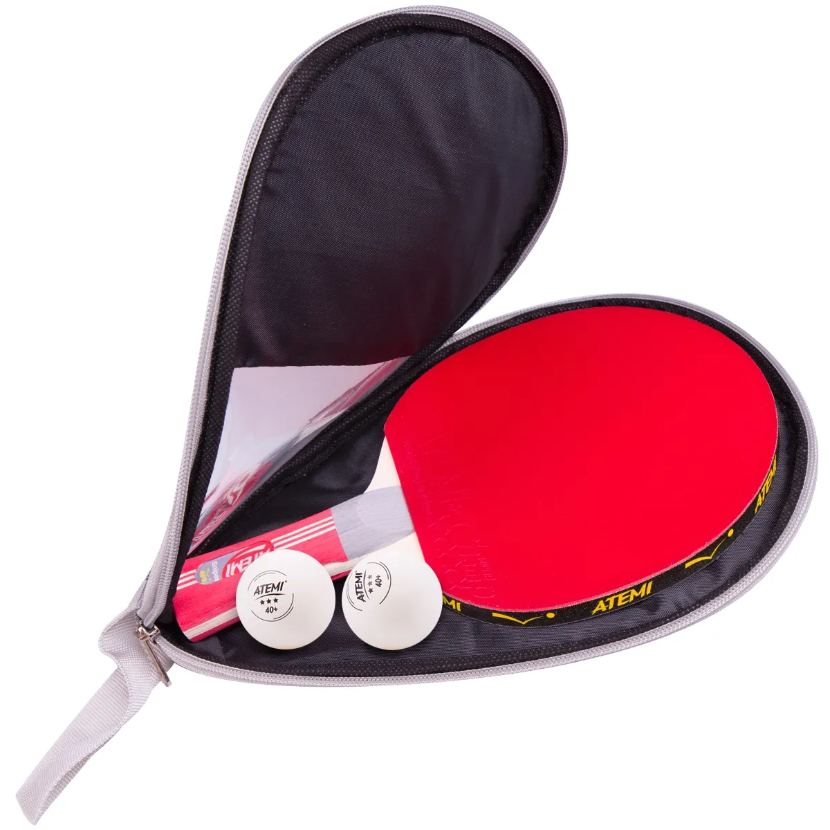 Stalo teniso rinkinys Atemi Sniper, 1 raketė + dėklas + 3 kamuoliukai