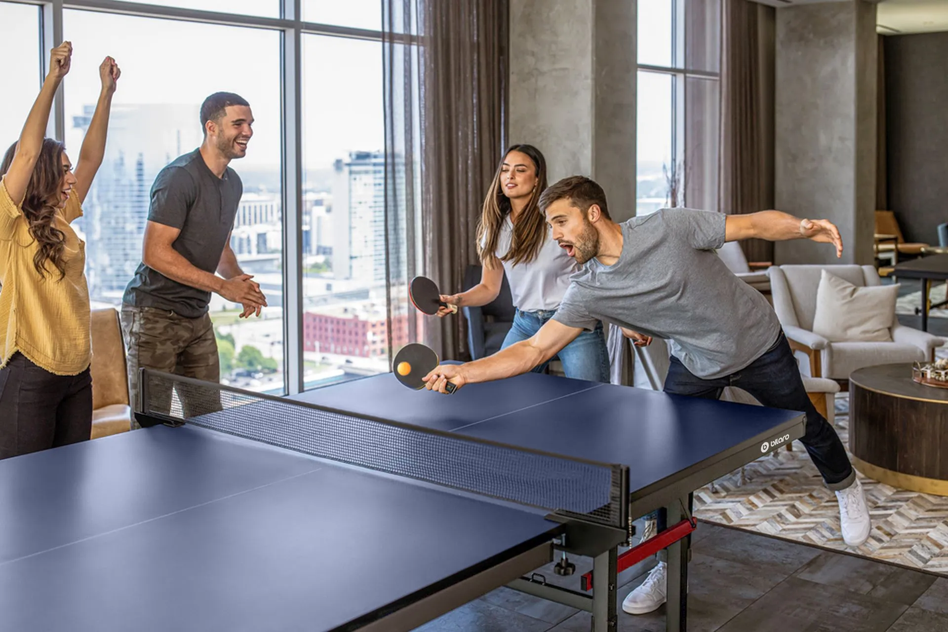 Stalo teniso stalas Bilaro Tournament 25 Blue, 25mm MDF vidaus