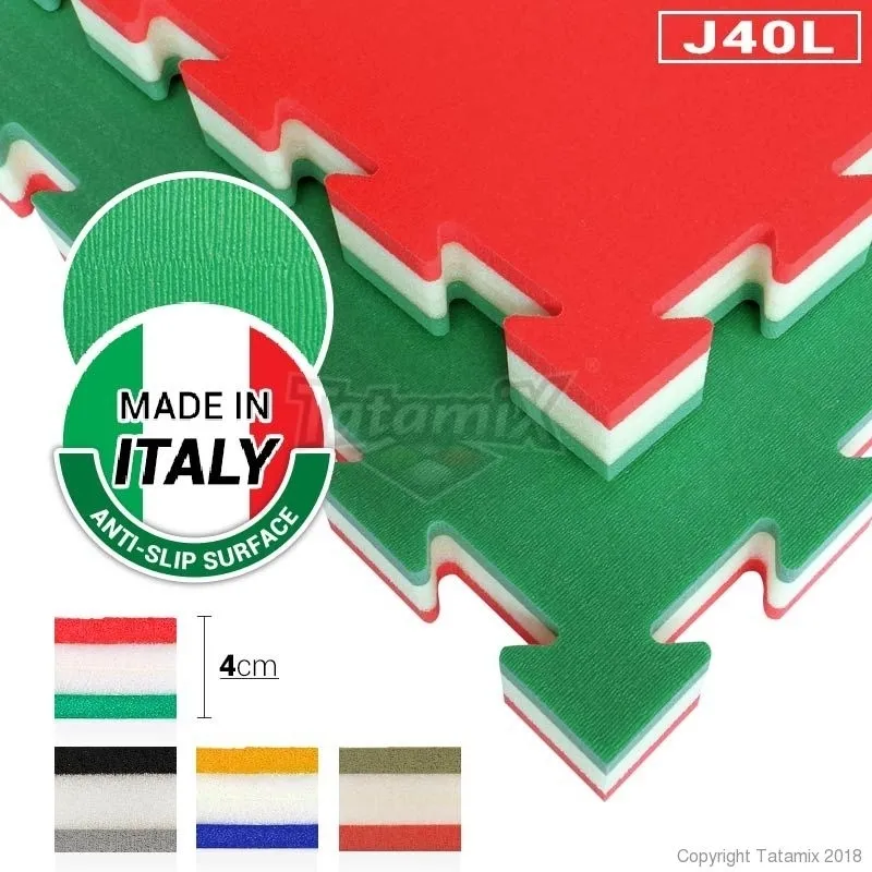 Tatamis TATAMIX J40L Vidutinis 100x100x4cm žalia/raudona (Made in Italy)