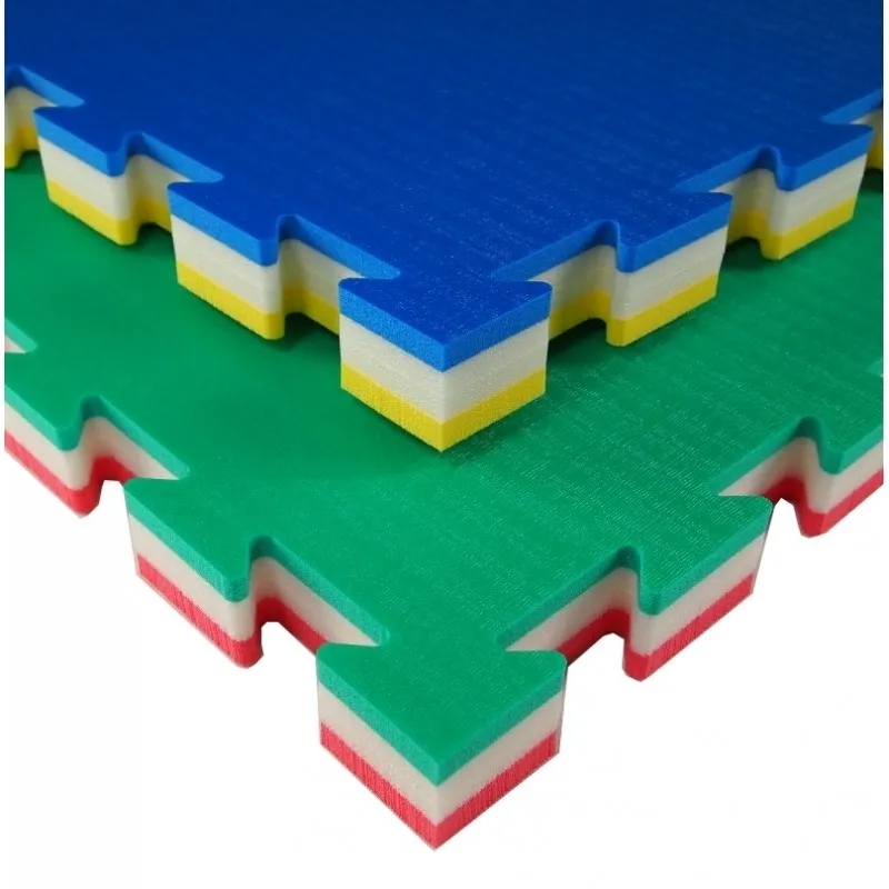 tatamis_tatamix_j40l_vidutinio_kietumo_1 Tatamis TATAMIX J40L Vidutinis 100x100x4cm žalia/raudona (Made in Italy)