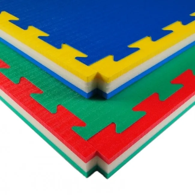 tatamis_tatamix_j40l_vidutinio_kietumo_2 Tatamis TATAMIX J40L Vidutinis 100x100x4cm žalia/raudona (Made in Italy)