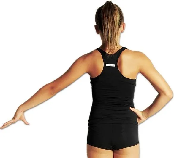 top-pastorelli-mikrofibra-black-6-02757-4 Meninės gimnastikos maikutė su petnešomis Pastorelli