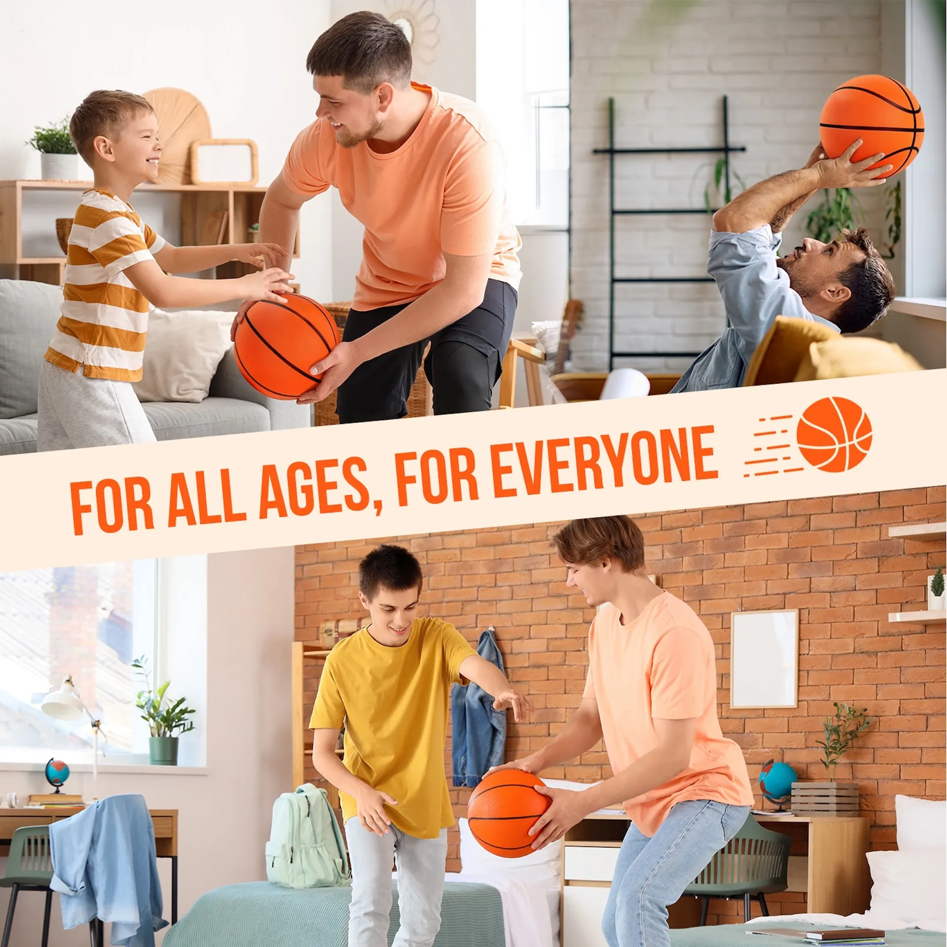 Tylusis krepšinio kamuolys Bilaro Silent Bounce, 7 dydis