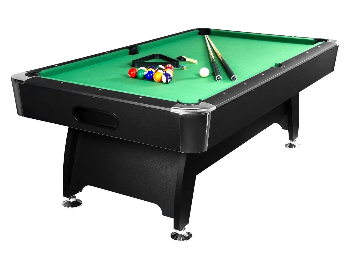 Pulo stalas Bilaro Winner 7 pėdų (213x118cm) žalias audinys su komplektacija