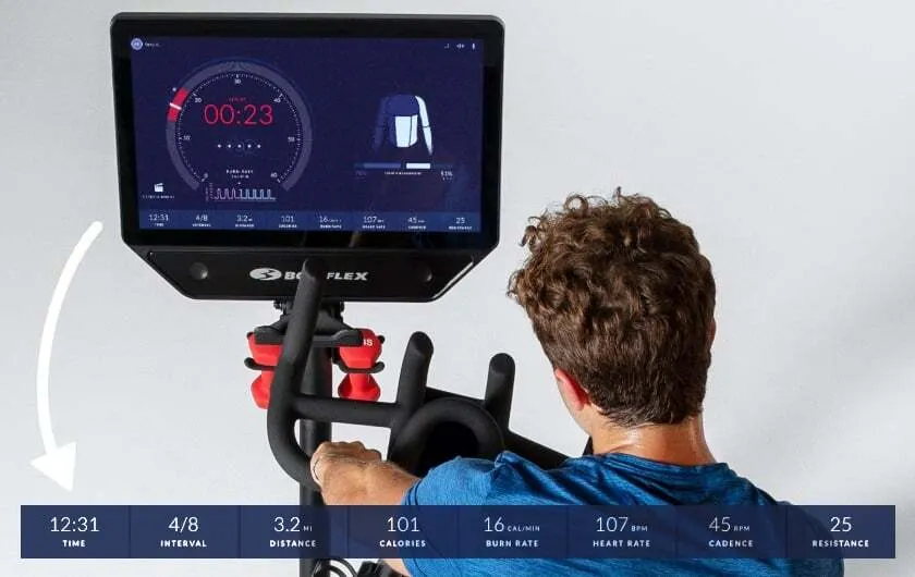 workout-metrics-pdp Spiningo dviratis Bowflex VeloCore 22
